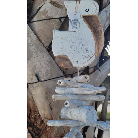 Coastal Hanging Mobile Pelican Driftwood New 3Ft - Picture 2 of 7